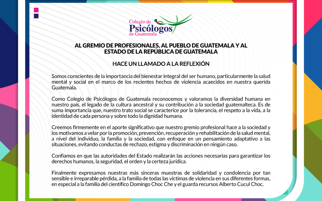 Llamado a la reflexión