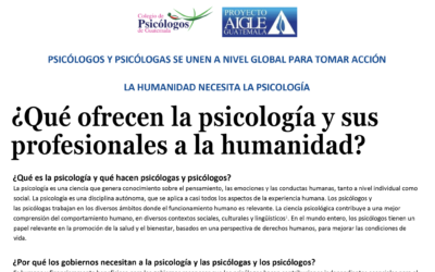 Artículo: La humanidad necesita psicólogos